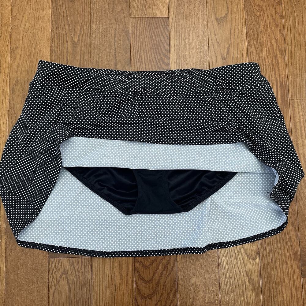 Lands End Navy Polka Dot Swim Skirt Swim Bottom Women’s Size‎ 18 - Picture 3 of 5